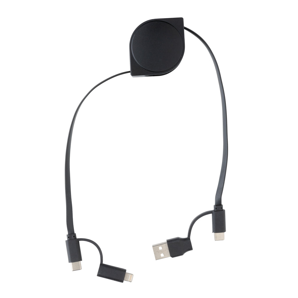 6 in 1 kabel | Gerecycled plastic & TPE | PVC-vrij