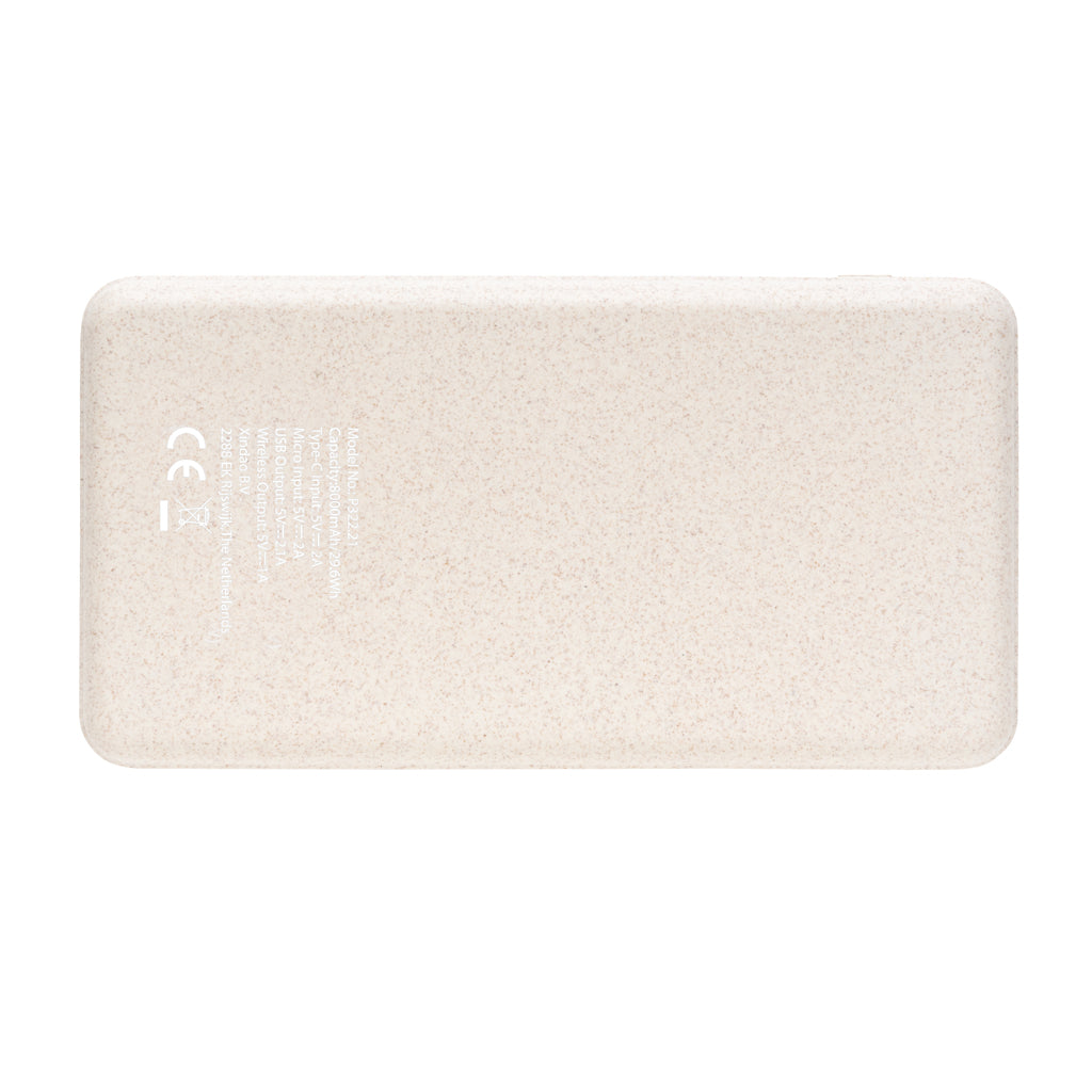 Draadloze Voeding | 8.000 mAh 5W | Eco Vriendelijk | bruin