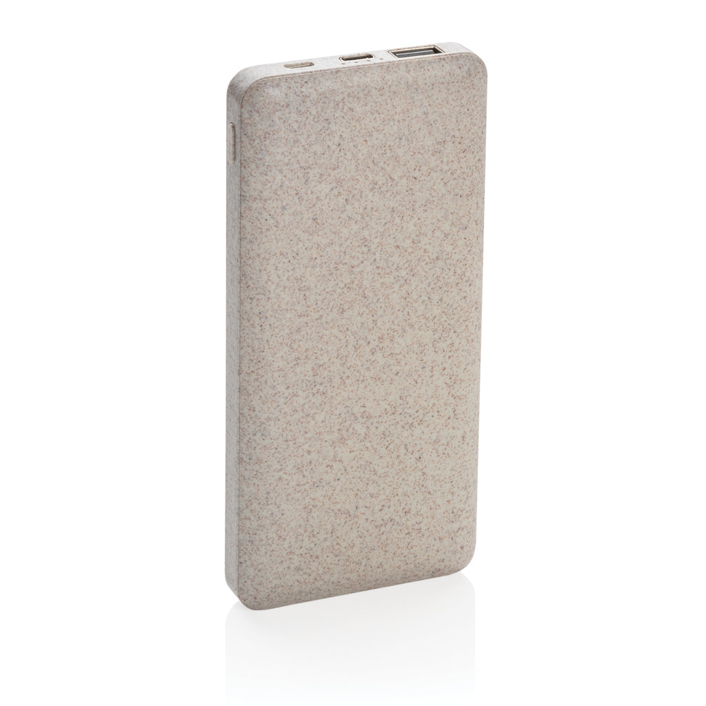 Power bank | 10.000 mAh | Natuurlijke tarwevezel | bruin