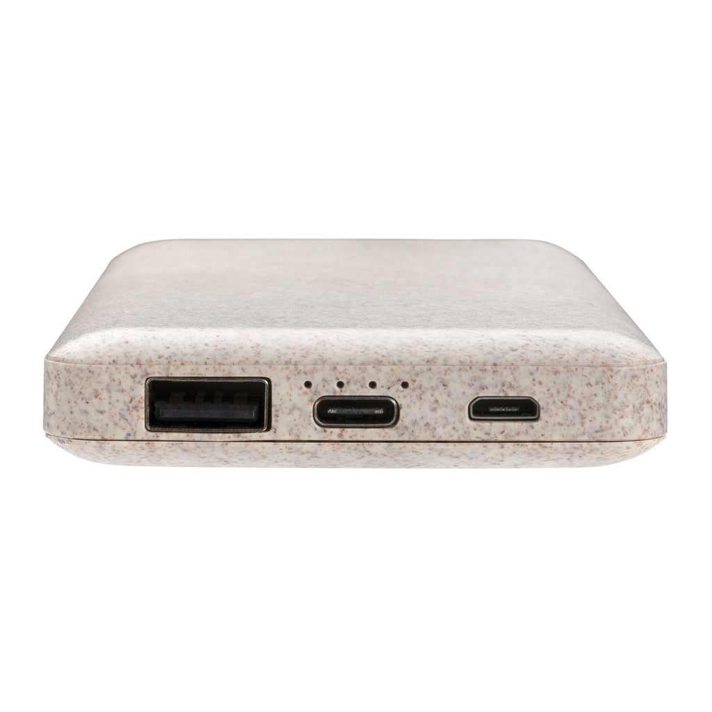Power bank | 10.000 mAh | Natuurlijke tarwevezel | bruin