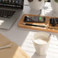 Bureau organizer | Draadloze oplader | Bamboe | 5W | Bruin