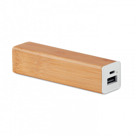 Power Bank | 2200 mAh Bamboe | Type C aansluiting | hout