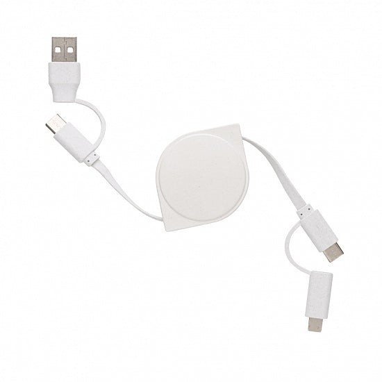 6 in 1 kabel | Gerecycled plastic & TPE | PVC-vrij