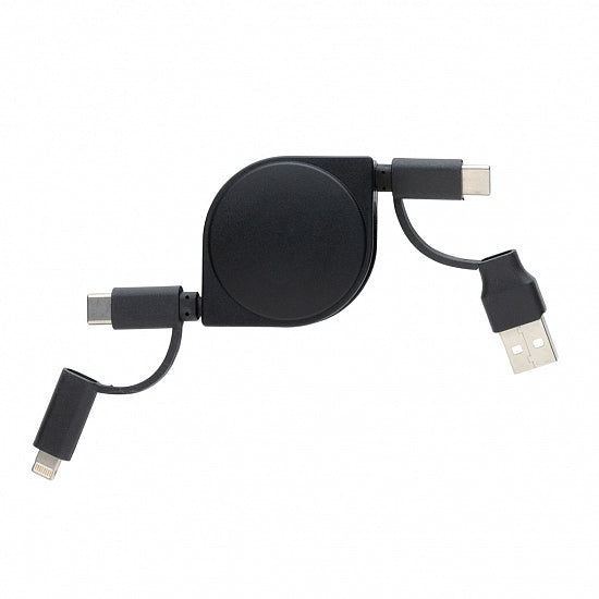 6 in 1 kabel | Gerecycled plastic & TPE | PVC-vrij